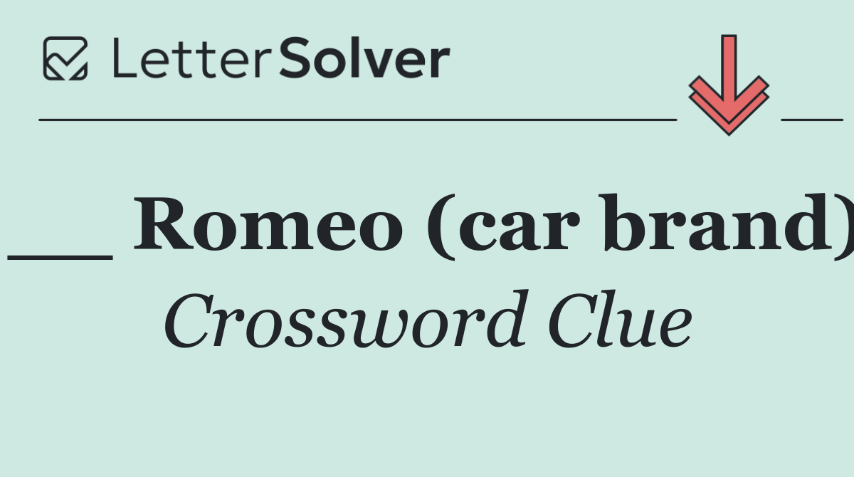 __ Romeo (car brand)