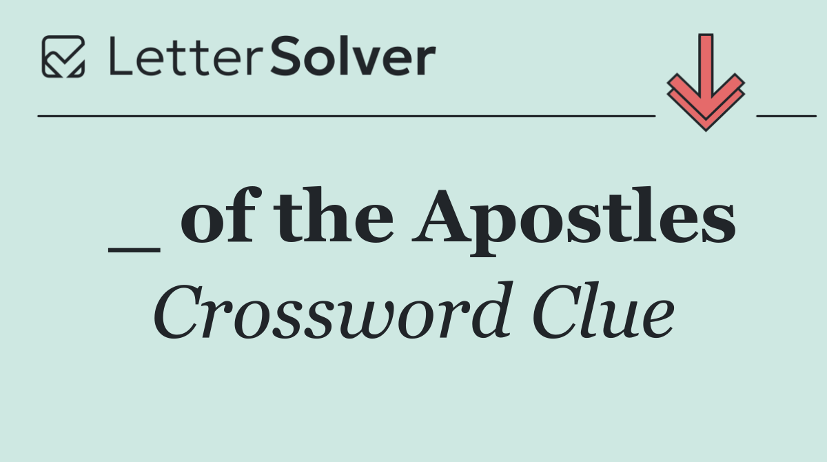 _ of the Apostles