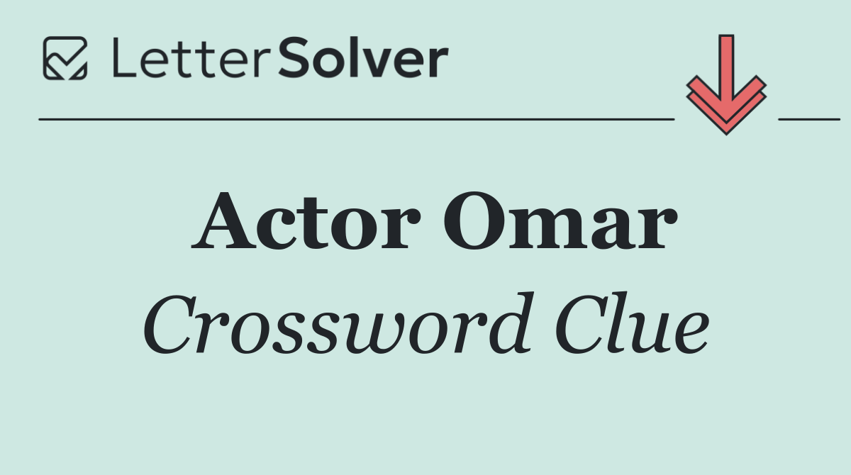 Actor Omar