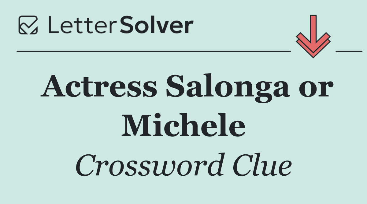 Actress Salonga or Michele