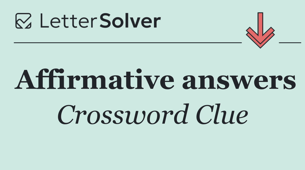 Affirmative answers