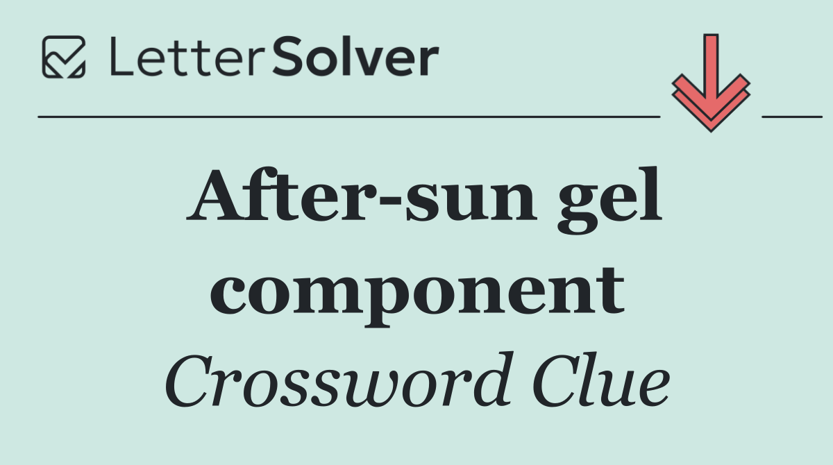 After sun gel component