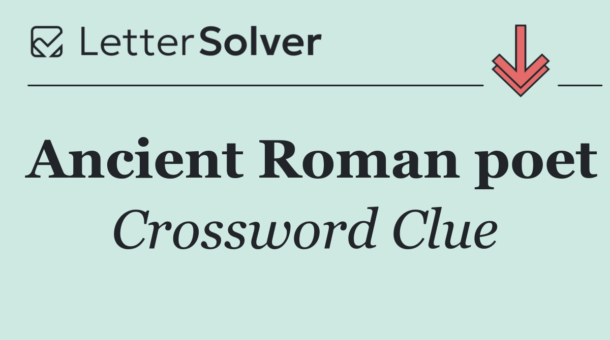 Ancient Roman poet
