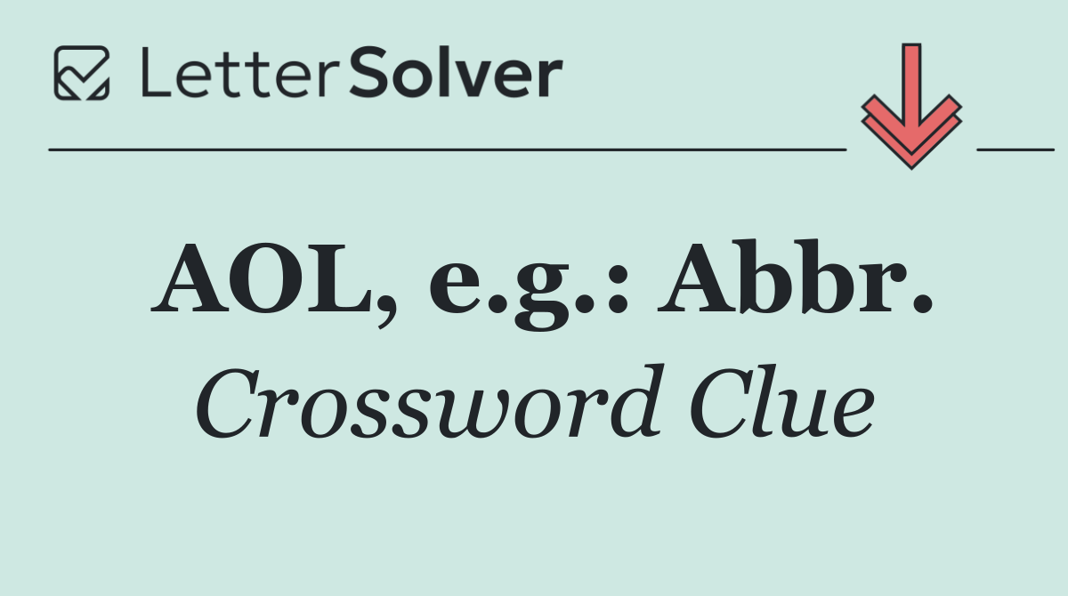 AOL, e.g.: Abbr.