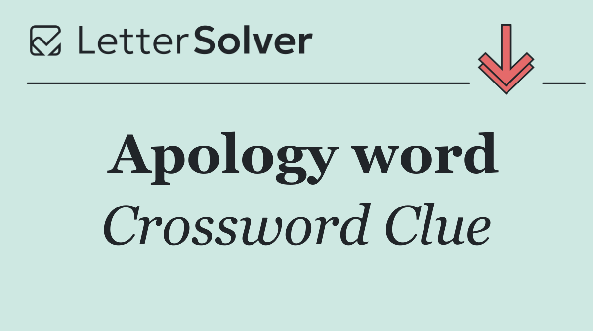 Apology word