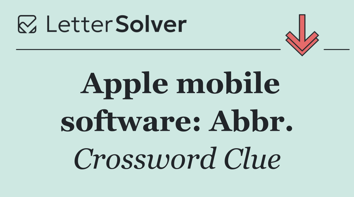 Apple mobile software: Abbr.