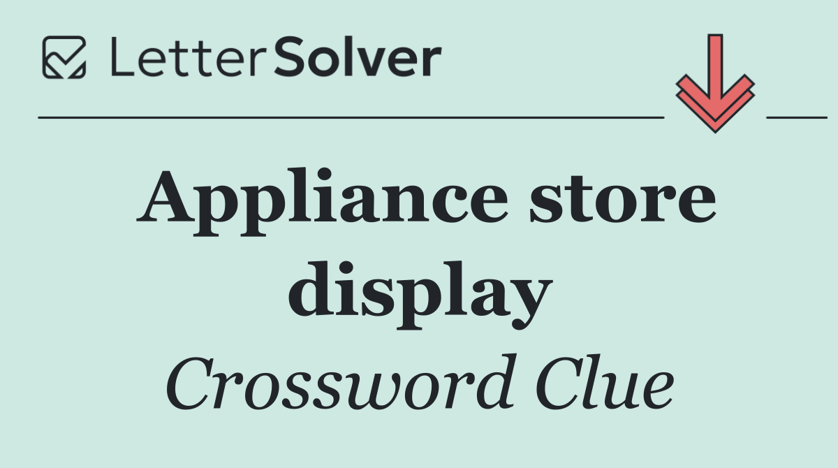 Appliance store display