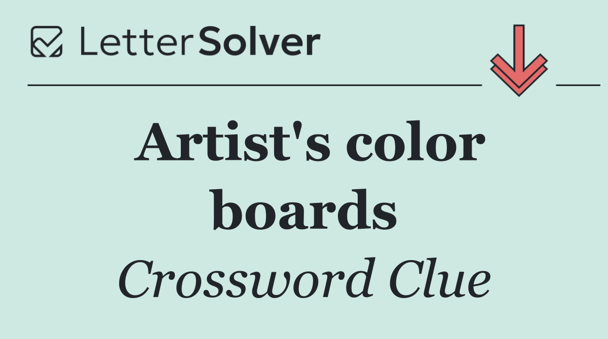 Artist's color boards