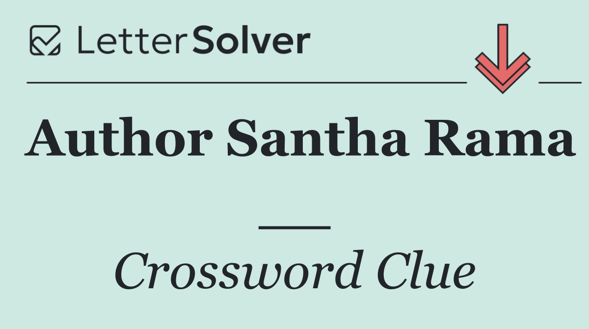 Author Santha Rama __