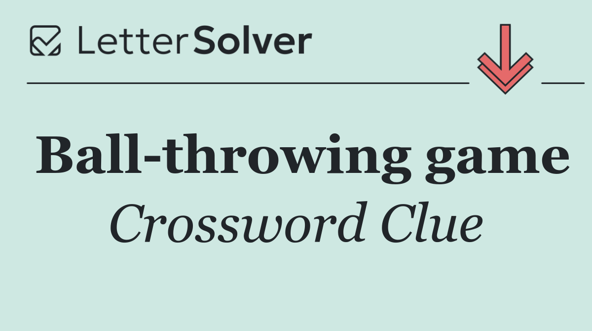 Ball throwing game