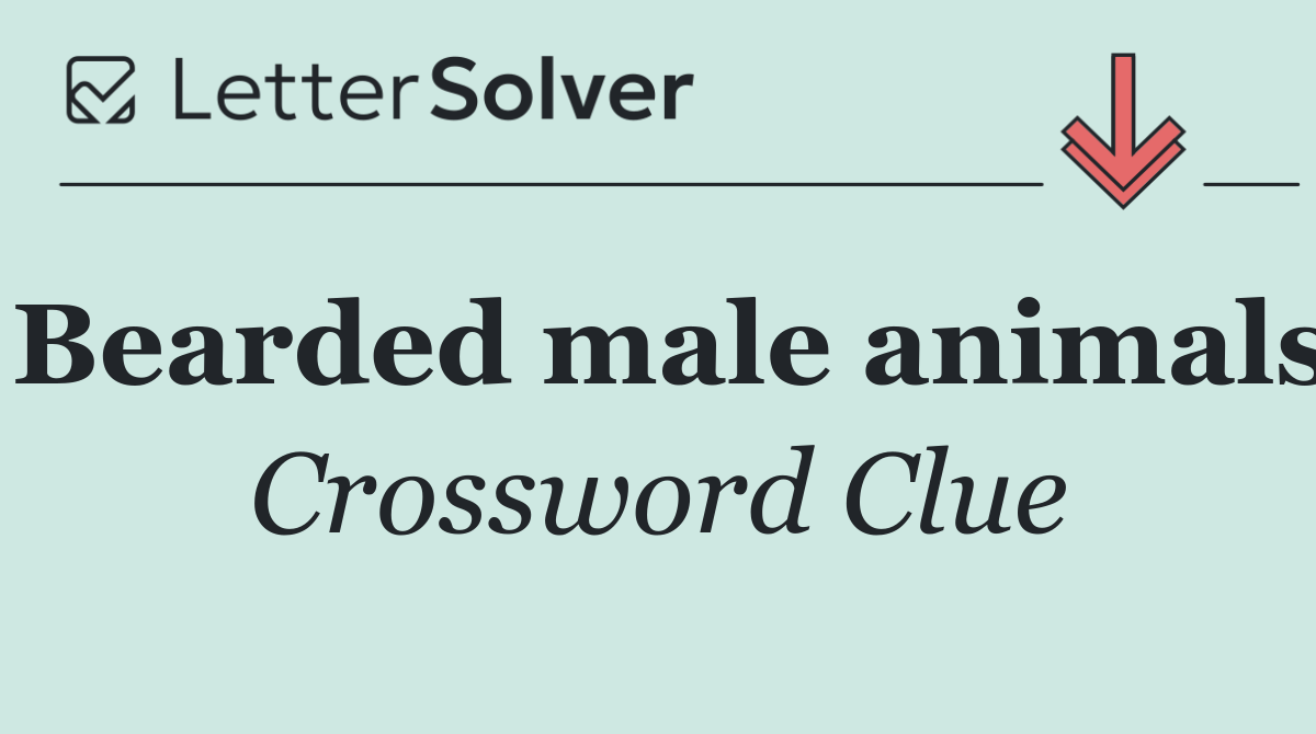 Bearded male animals