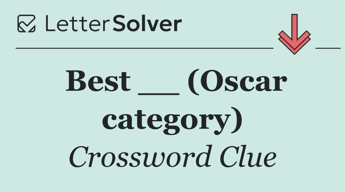 Best __ (Oscar category)