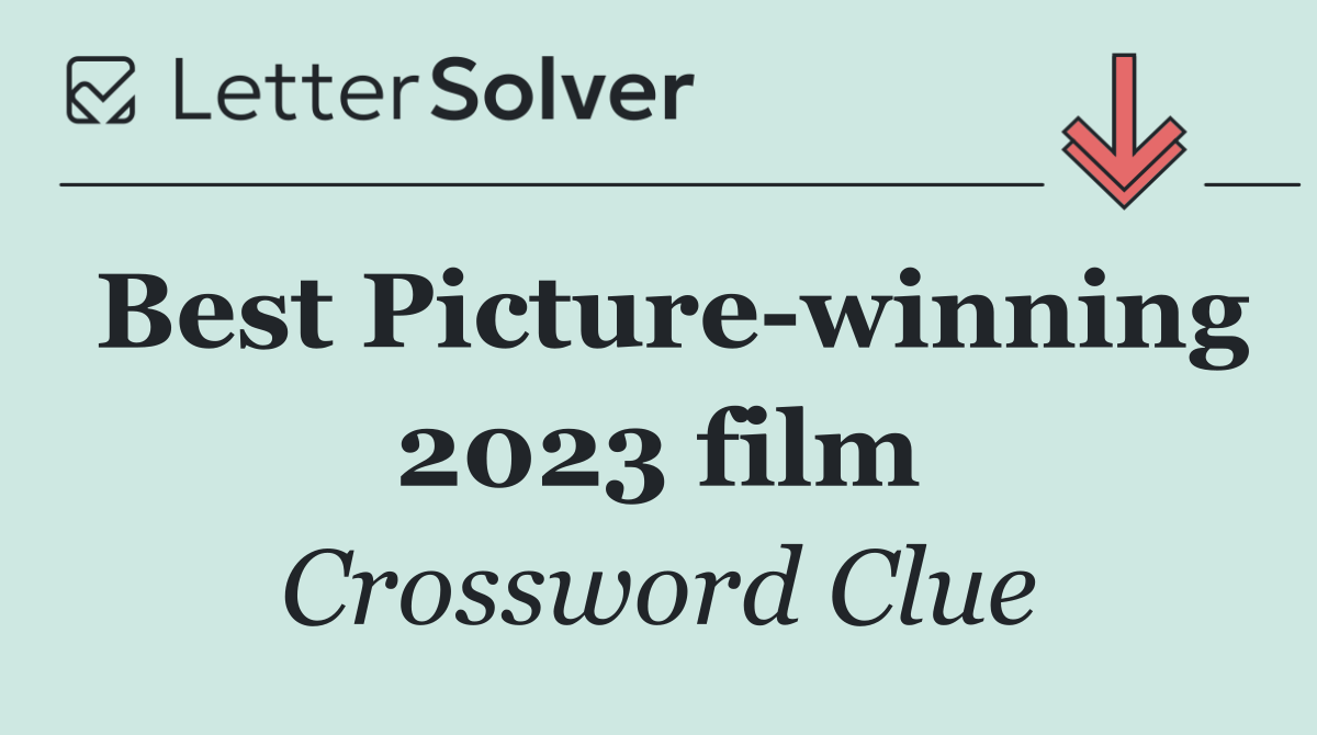 Best Picture winning 2023 film