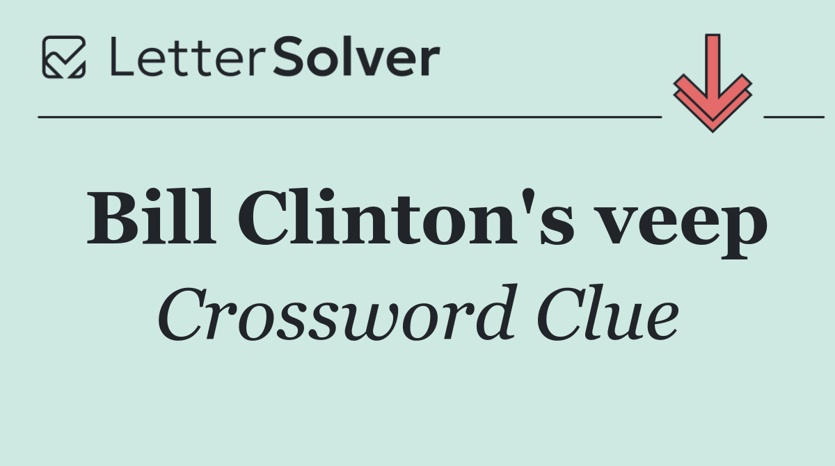 Bill Clinton's veep