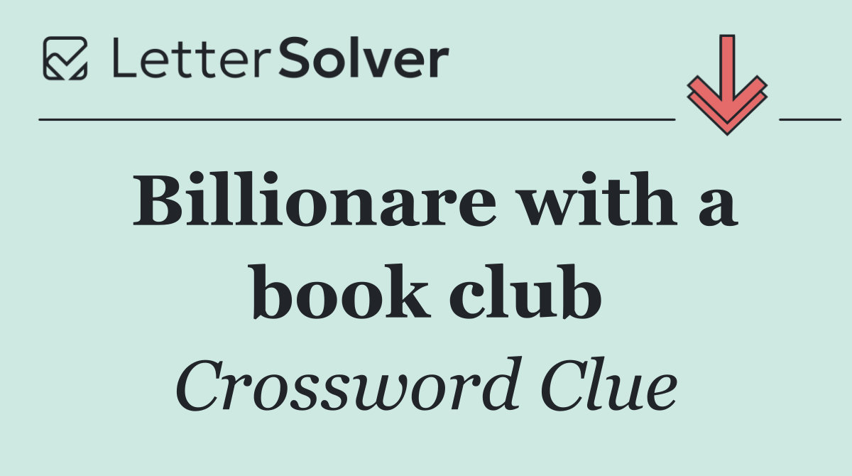 Billionare with a book club