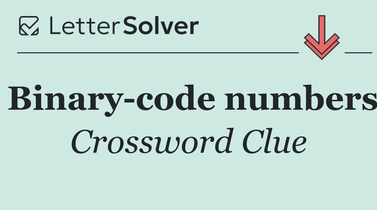 Binary code numbers