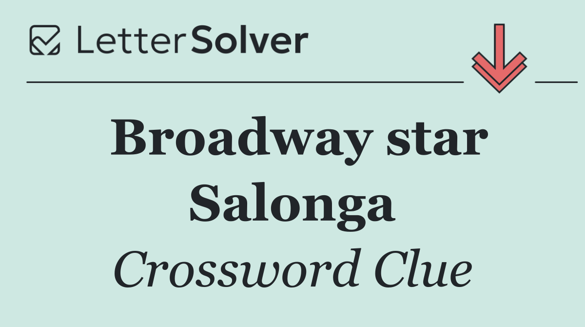 Broadway star Salonga