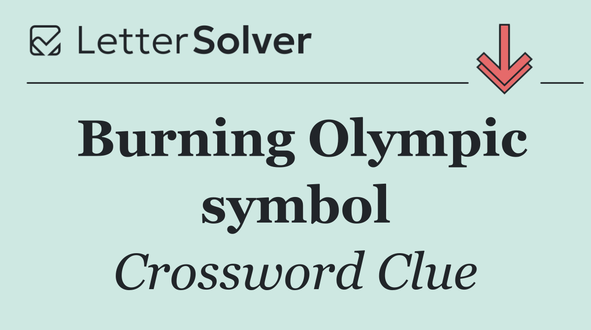 Burning Olympic symbol