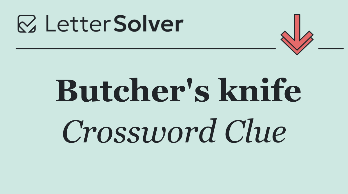 Butcher's knife