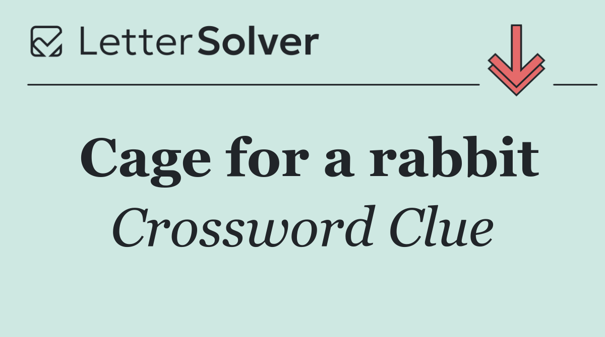 Cage for a rabbit