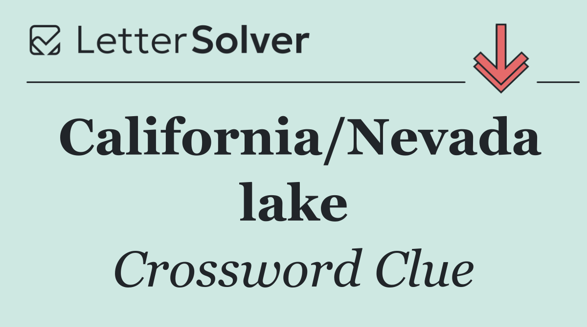 California/Nevada lake