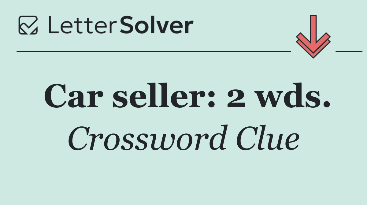 Car seller: 2 wds.