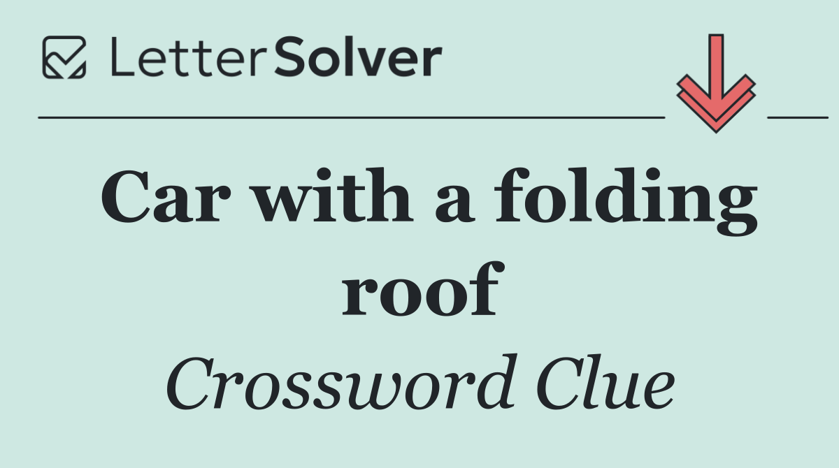 Car with a folding roof