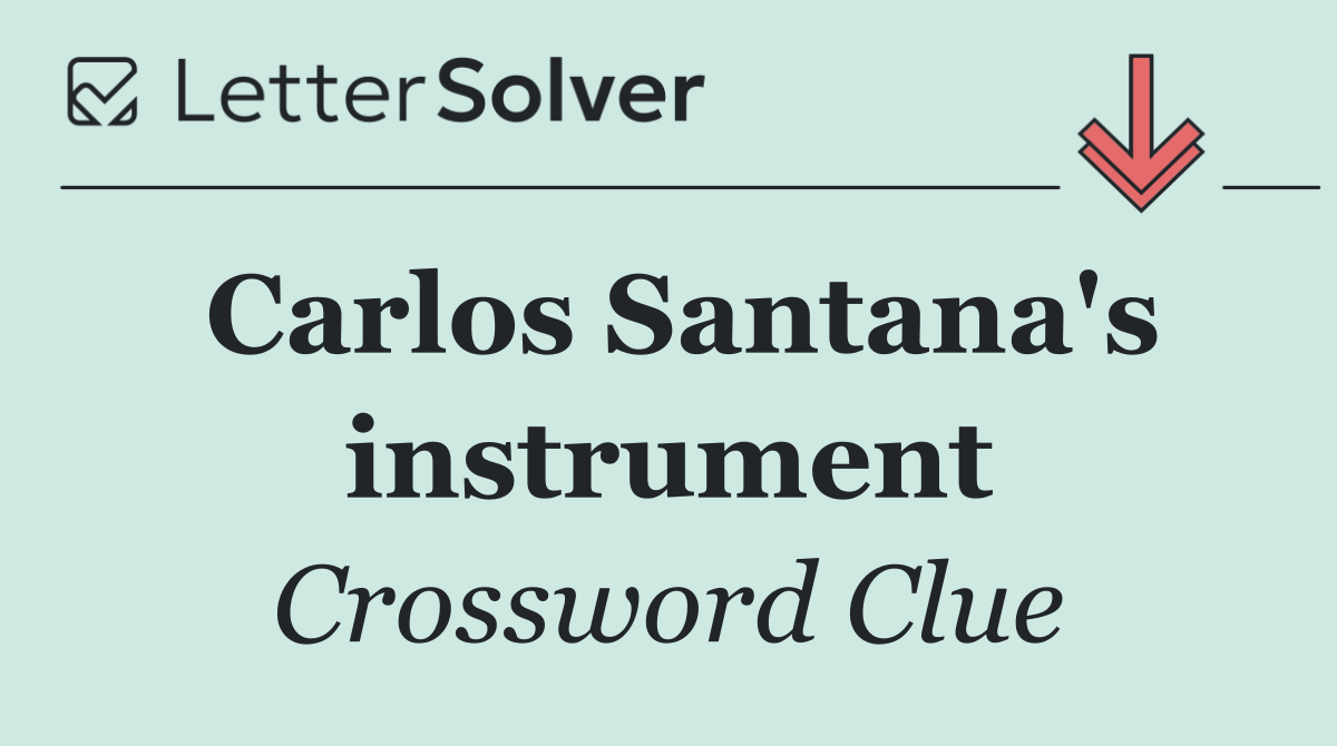 Carlos Santana's instrument