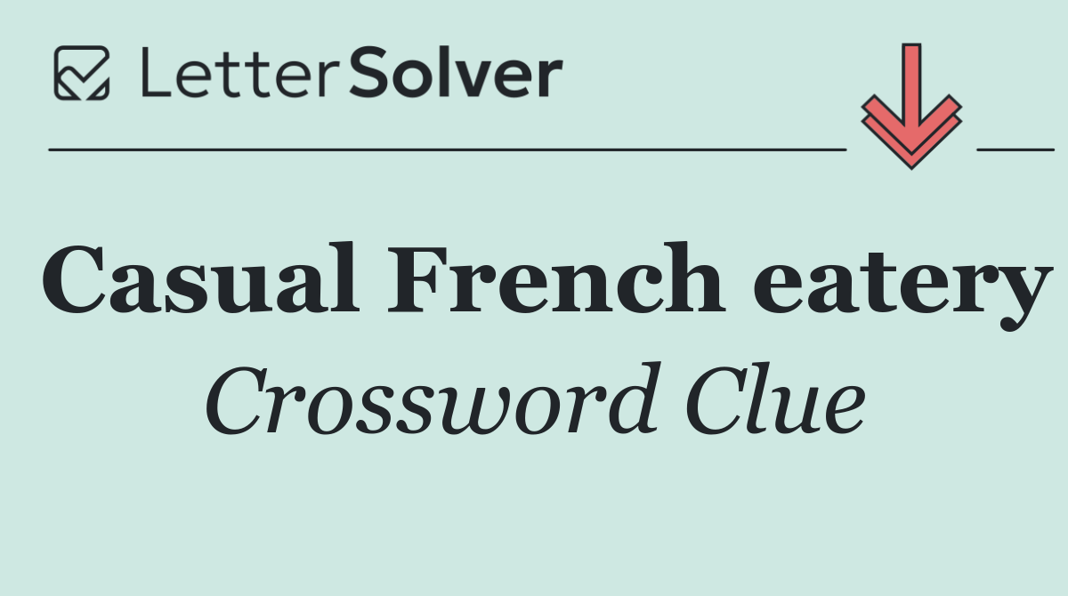 Casual French eatery