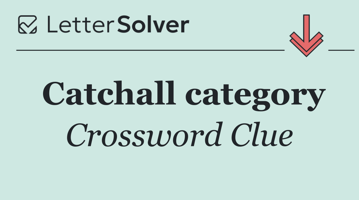 Catchall category