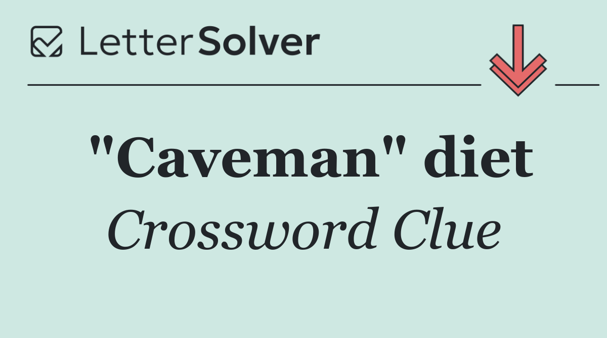 "Caveman" diet