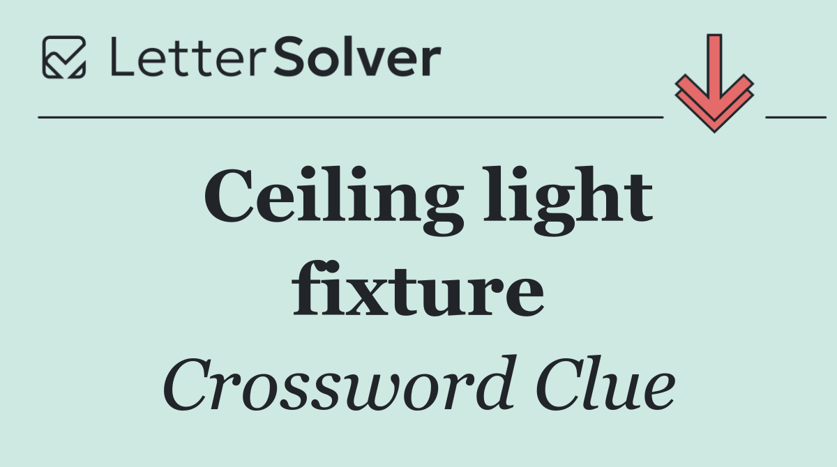 Ceiling light fixture