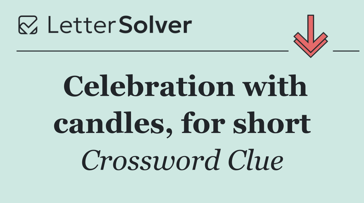 Celebration with candles, for short