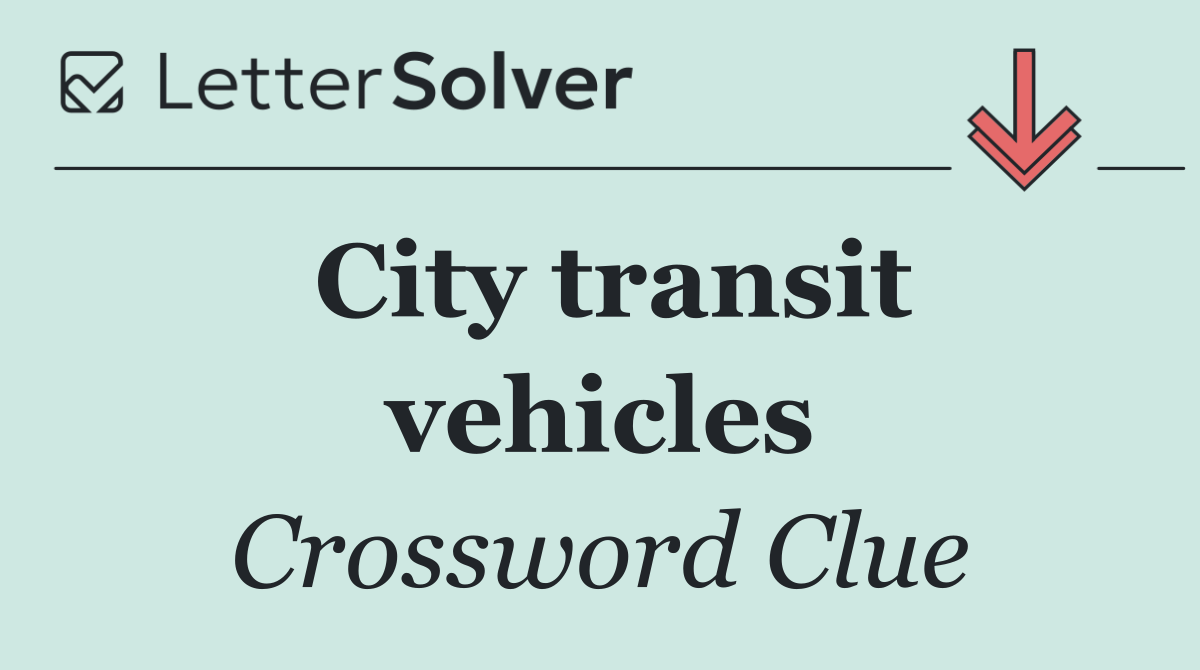 City transit vehicles