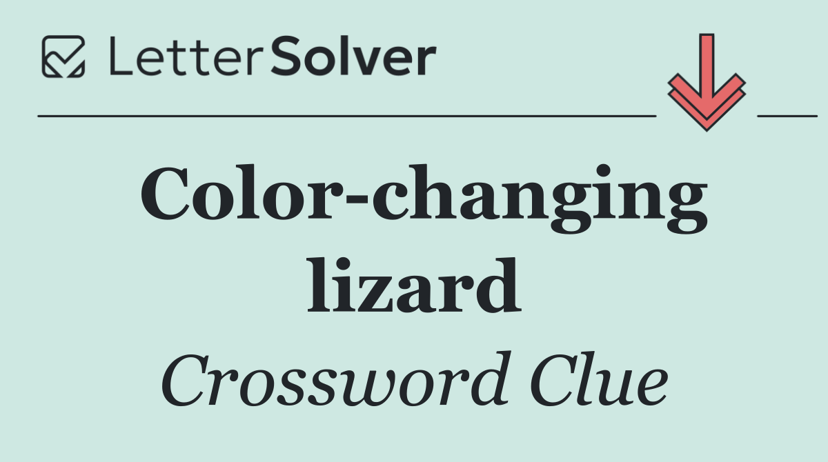 Color changing lizard