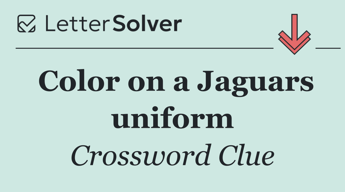 Color on a Jaguars uniform