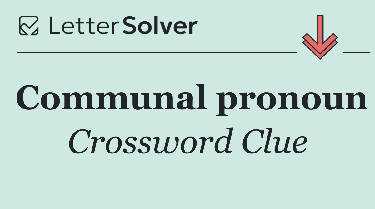 Communal pronoun