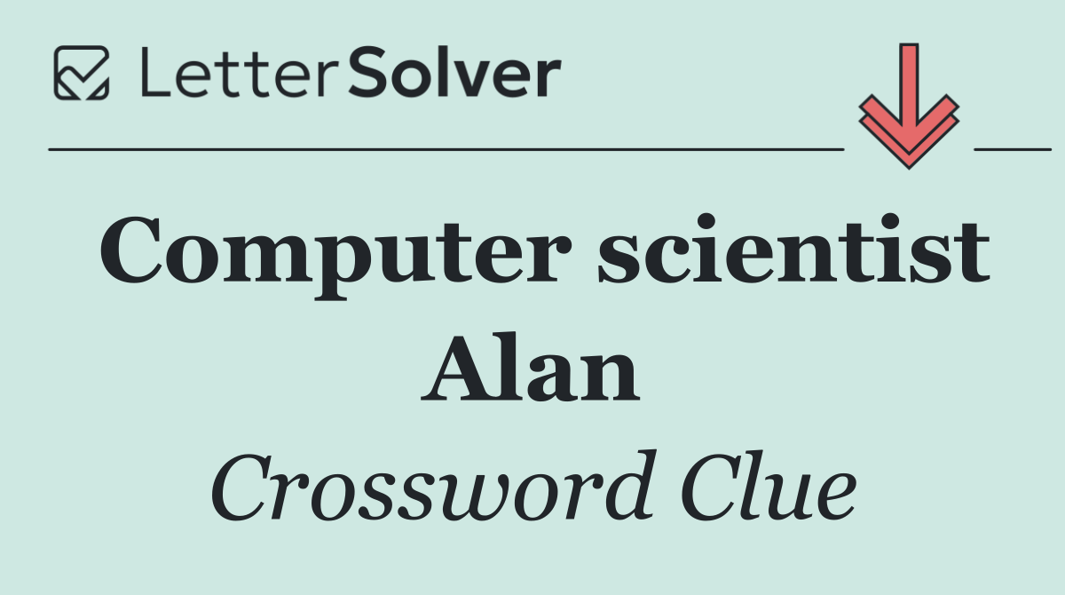 Computer scientist Alan