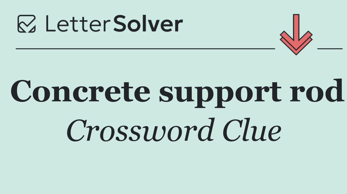 Concrete support rod