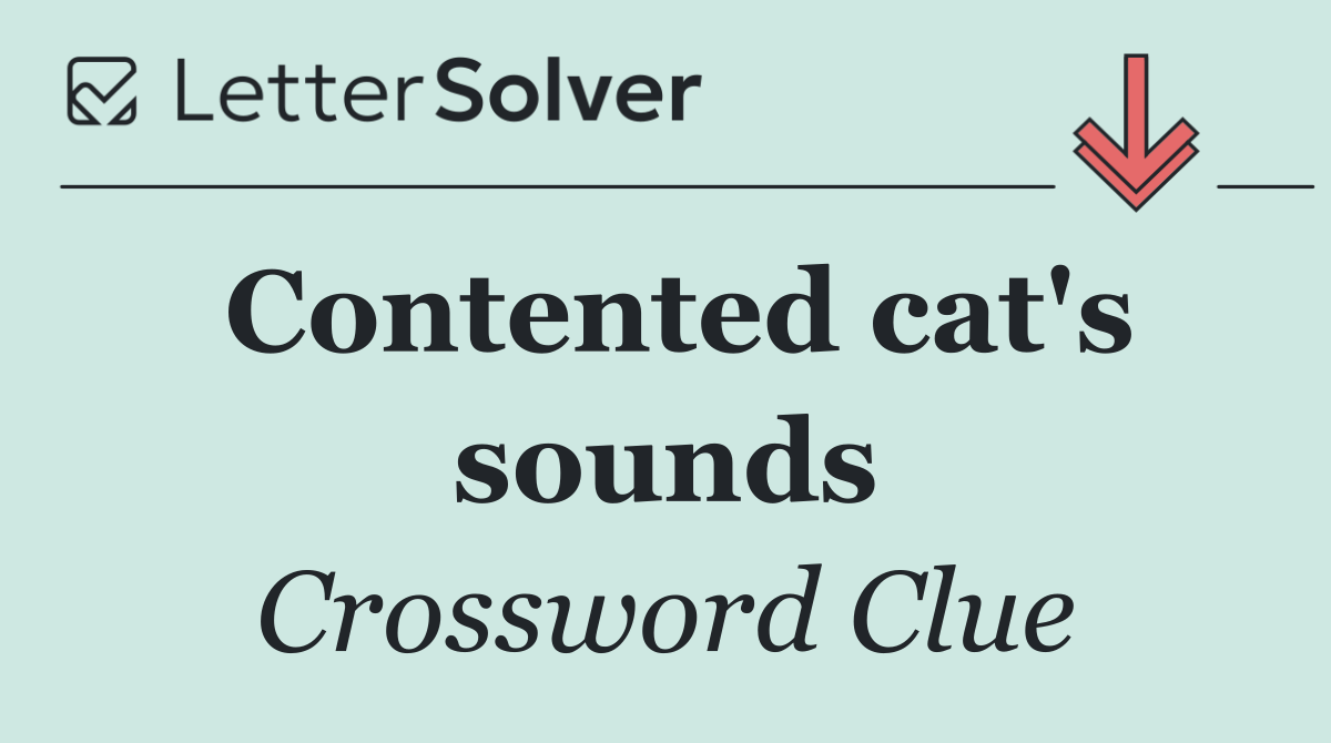 Contented cat's sounds