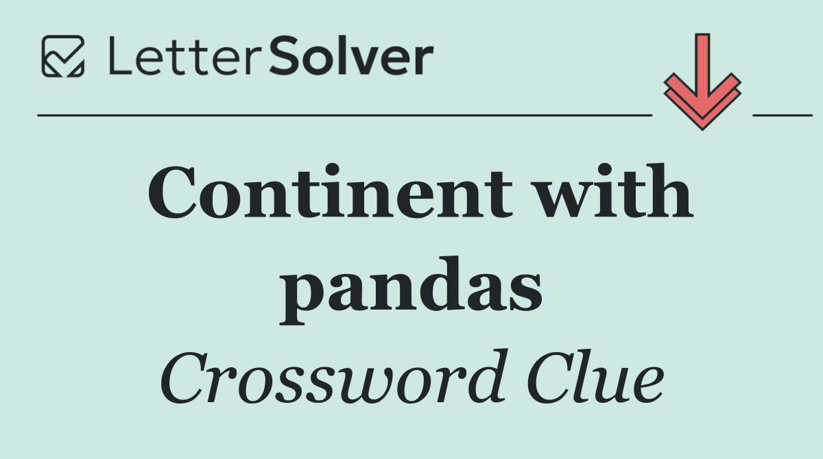 Continent with pandas