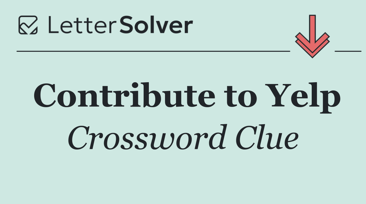 Contribute to Yelp