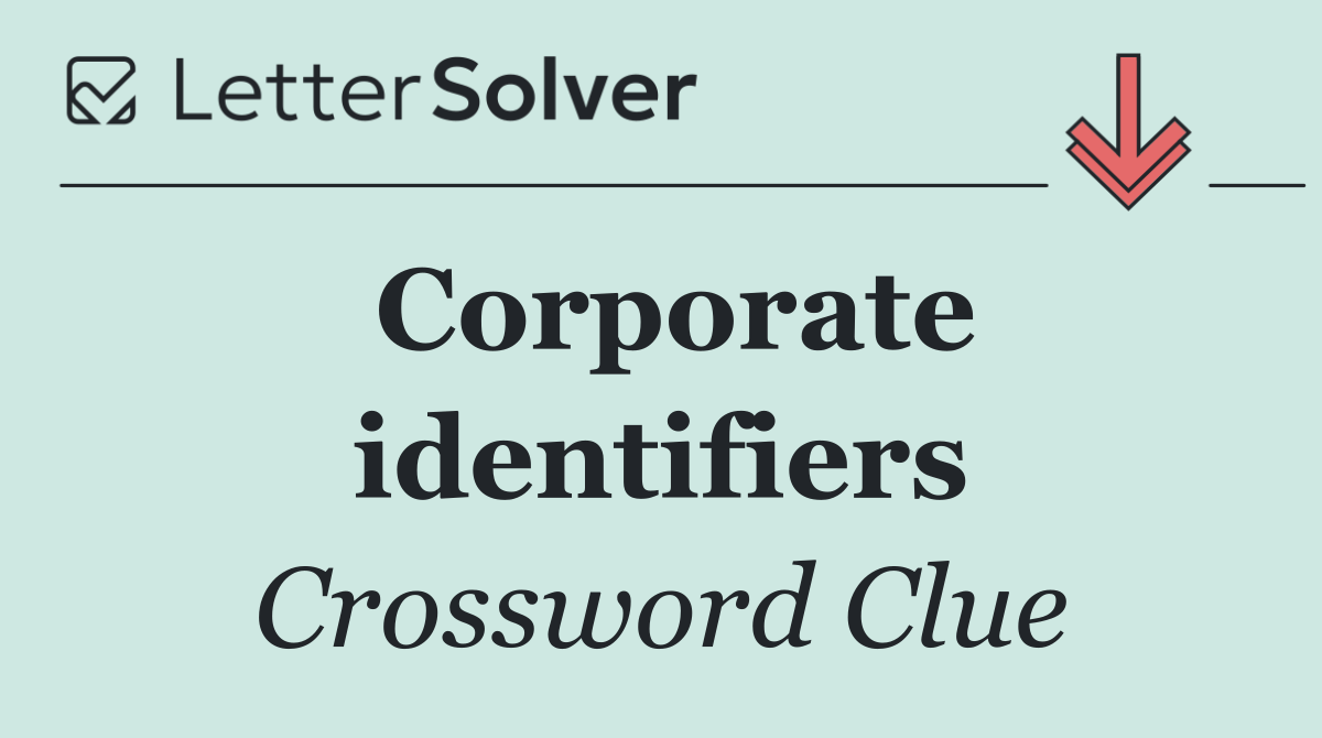 Corporate identifiers