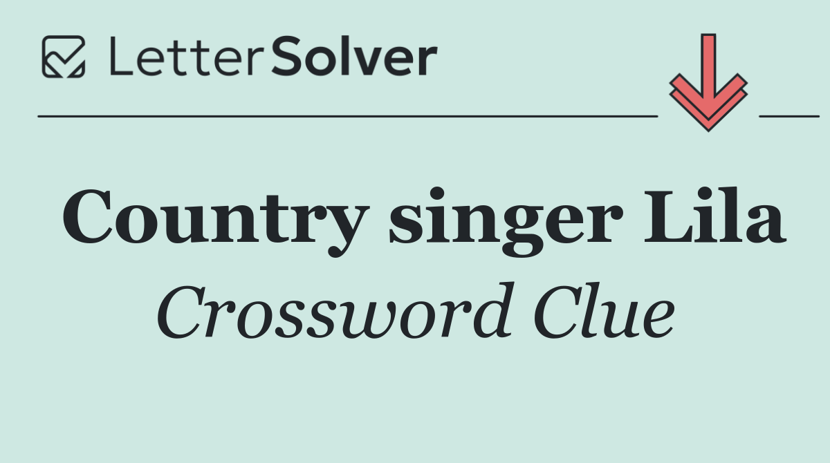 Country singer Lila