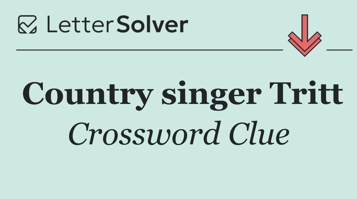 Country singer Tritt