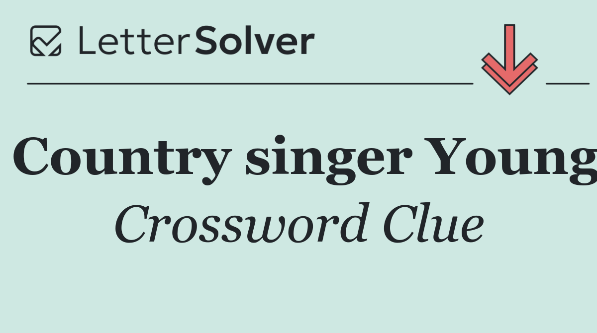 Country singer Young