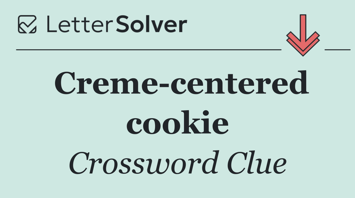 Creme centered cookie