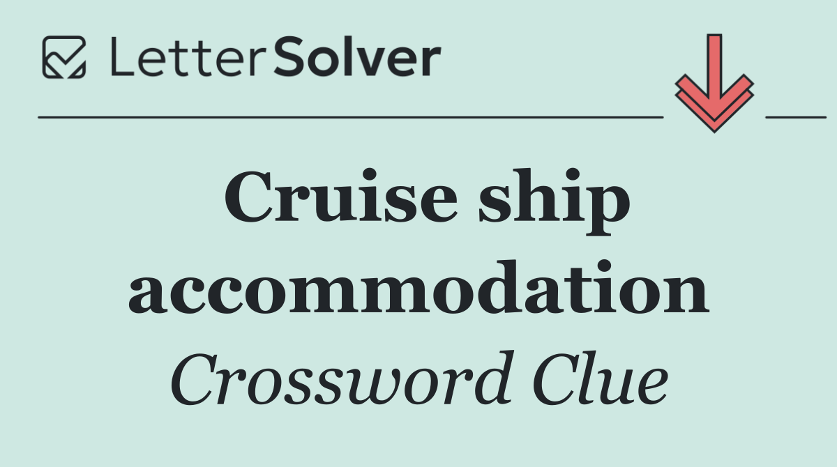 Cruise ship accommodation