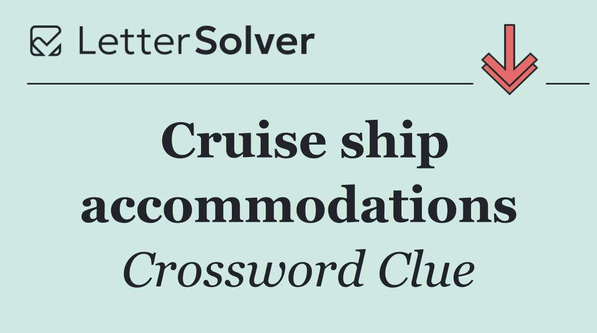 Cruise ship accommodations