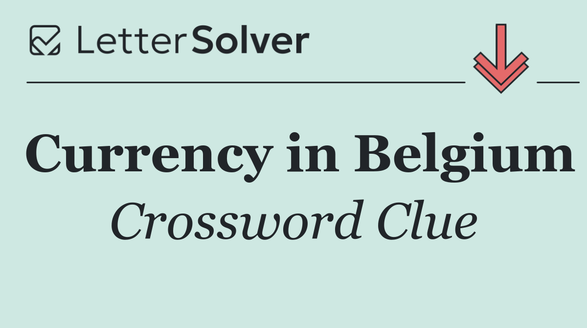 Currency in Belgium